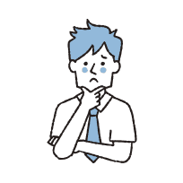 不安を感じる少年のイラスト